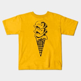 icecreaam in black and white Kids T-Shirt